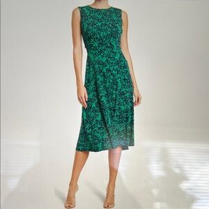 London Times Green Floral Midi Dress